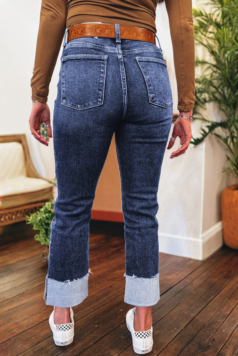 Cuffed jeans